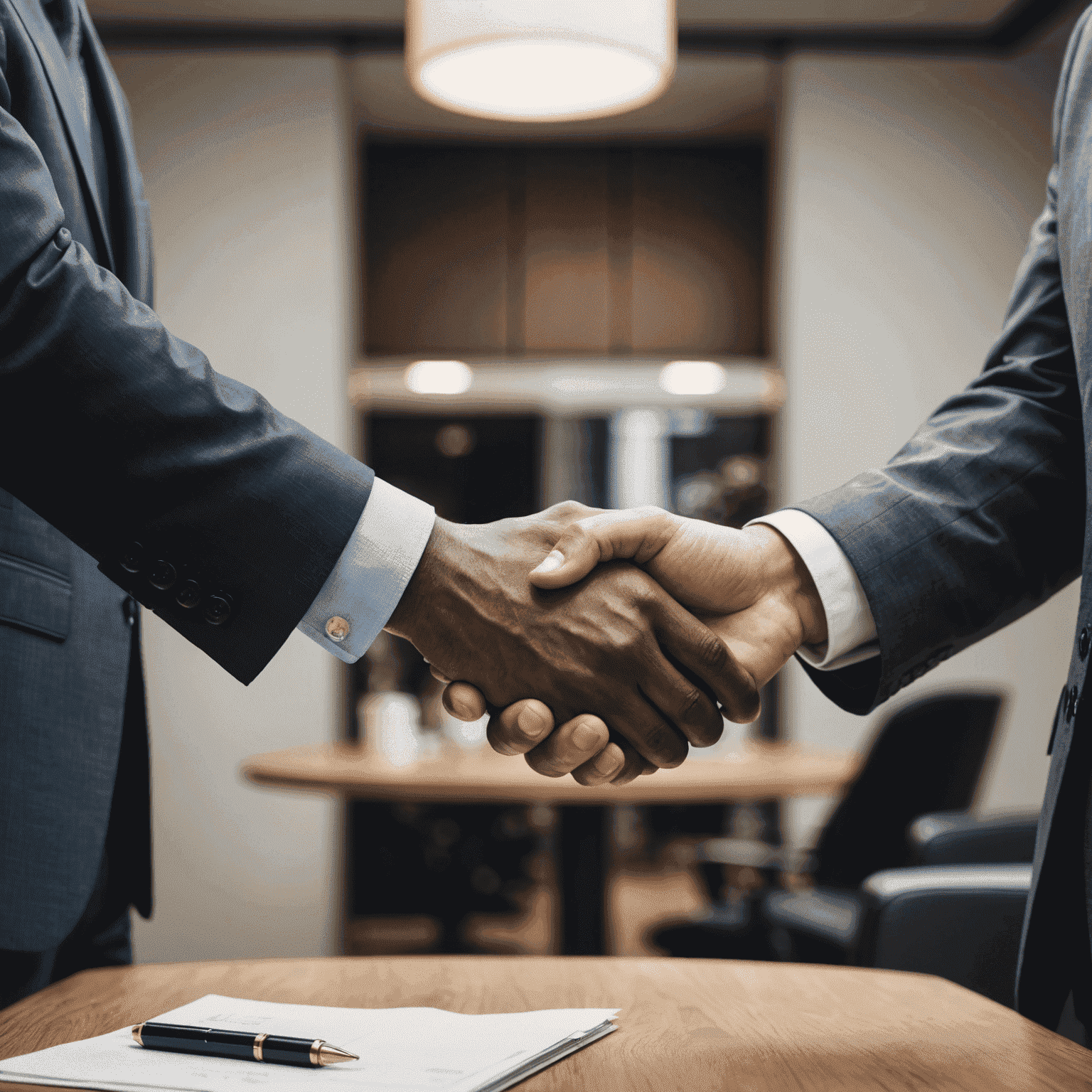 A handshake between two business professionals, symbolizing the benefits of outsourcing partnerships